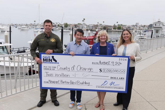 OC Vice Chair Katrina Foley Announces $2 Million in Federal Funding to Strengthen Public Safety in Orange County